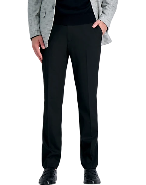 J.M. Haggar Premium 4-Way Stretch Classic Fit Dress Pants, Sand Sharkskin 3 J.M. Haggar Premium 4-Way Stretch Classic Fit Dress Pants, Sand Sharkskin