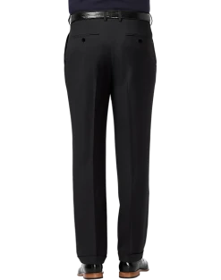 Haggar Premium Comfort Classic Fit Pleat-Front Pants, Charcoal Gray -&Collar Shop MW40 235R 02 HAGGAR BLACK ALT1 1