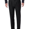 Haggar Premium Comfort Classic Fit Pleat-Front Pants, Medium Khaki 2 Haggar Premium Comfort Classic Fit Pleat-Front Pants, Medium Khaki -&Collar Shop MW40 235R 02 HAGGAR BLACK MAIN 2
