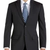 Pronto Uomo Platinum Modern Fit Suit Separates Coat, Navy Sharkskin -&Collar Shop MW40 343F 02 PRONTO UOMO PLATINUM BLACK SOLID MAIN