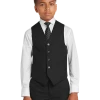Joseph Abboud Boys Suit Separates Vest, Black & Burgundy 2 Joseph Abboud Boys Suit Separates Vest, Black & Burgundy -&Collar Shop MW40 38YM 02 JOSEPH ABBOUD BLACK MAIN 1