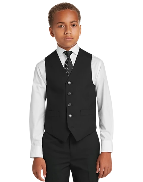 Joseph Abboud Boys Suit Separates Vest, Charcoal 3 Joseph Abboud Boys Suit Separates Vest, Charcoal