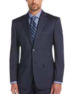 Awearness Kenneth Cole Executive Fit Suit Separates Coat, Gray Herringbone