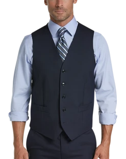 Joseph Abboud Blue Tic Modern Fit Suit Separates Vest