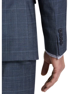 Calvin Klein X-Fit Slim Fit Suit Separates Coat, Blue Windowpane -&Collar Shop MW40 3UKM 61 CALVIN KLEIN NAVY PLAID ALT1