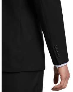 Michael Strahan Gray Classic Fit Suit -&Collar Shop MW40 3V4H 02 MICHAEL STRAHAN BLACK SOLID NEW ALT1
