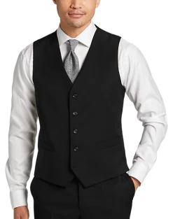 Pronto Uomo Platinum Modern Fit Suit Separates Vest, Black