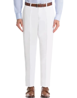 Lauren By Ralph Lauren Classic Fit Linen Suit Separates Pants, White