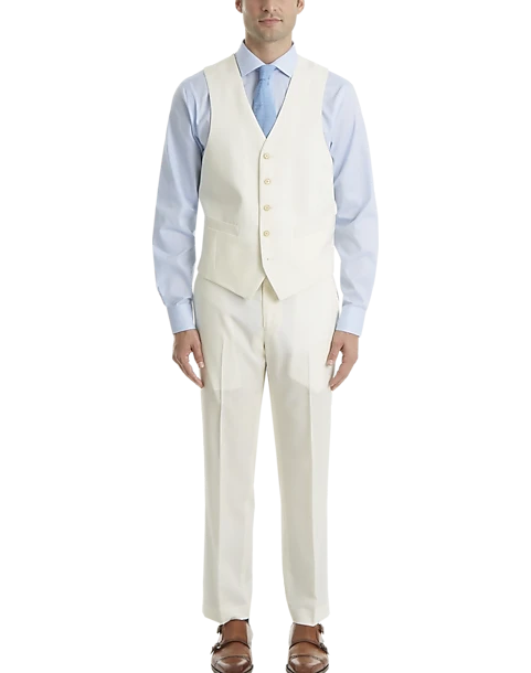 Lauren By Ralph Lauren Classic Fit Suit Separates Pants, Cream - Image 2