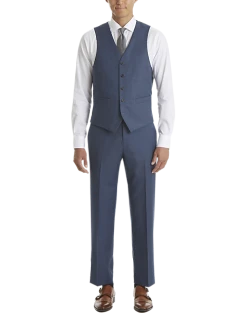 Lauren By Ralph Lauren Classic Fit Suit Separates Vest, Blue Sharkskin