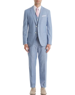 Lauren By Ralph Lauren Classic Fit Suit Separates Coat, Blue Chambray