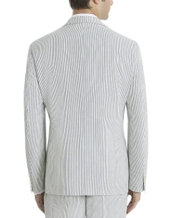 Lauren By Ralph Lauren Classic Fit Suit Separates Coat, Blue & White Seersucker -&Collar Shop MW40 3VER 76 LAUREN BY RALPH LAUREN BLUE WHITE SEERSUCKER ALT1 1