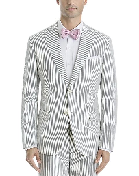 Lauren By Ralph Lauren Classic Fit Suit Separates Coat, Blue & White Seersucker