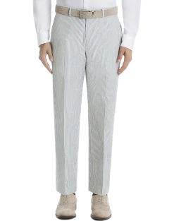 Lauren By Ralph Lauren Classic Fit Suit Separates Pants, Blue & White Seersucker