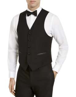 Lauren By Ralph Lauren Classic Fit Suit Separates Tuxedo Vest, Black