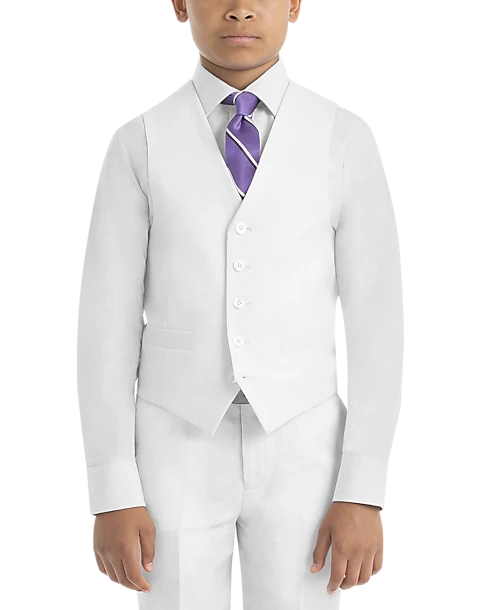Lauren By Ralph Lauren Boys (Sizes 4-7) Suit Separates Vest, White 3 Lauren By Ralph Lauren Boys (Sizes 4-7) Suit Separates Vest, White