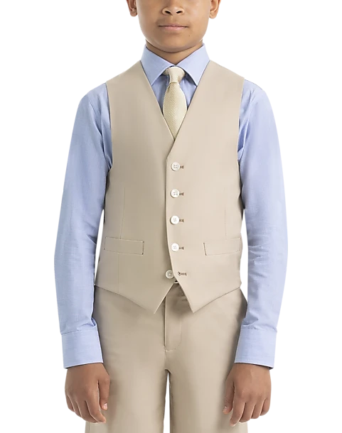 Lauren By Ralph Lauren Boys (Sizes 8-20) Suit Separates Vest, Tan 3 Lauren By Ralph Lauren Boys (Sizes 8-20) Suit Separates Vest, Tan