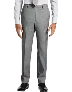 Awearness Kenneth Cole AWEAR-TECH Slim Fit Suit Separates Pants, Black & White Sharkskin