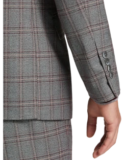 Egara Skinny Fit Suit Separates Coat, Wine Windowpane 7 Egara Skinny Fit Suit Separates Coat, Wine Windowpane -&Collar Shop MW40 3VNL 60 EGARA ORANGE WINE WINDOWPANE ALT1