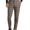 Egara Skinny Fit Suit Separates Pants, Taupe Plaid 1 Egara Skinny Fit Suit Separates Pants, Taupe Plaid -&Collar Shop MW40 3VNU 69 EGARA ORANGE TAUPE PLAID MAIN