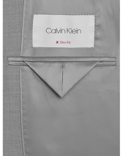 Calvin Klein X-Fit Slim Fit Suit Separates, Light Gray Sharkskin -&Collar Shop MW40 3VTL 16 CALVIN KLEIN LIGHT GRAY SHARKSKIN ALT2 1