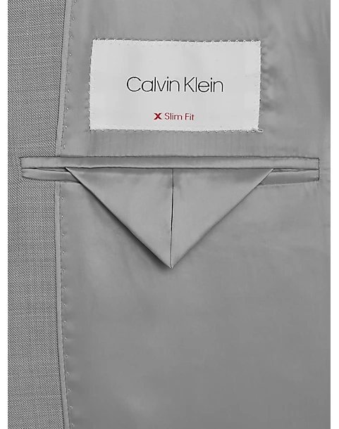Calvin Klein X-Fit Slim Fit Suit Separates Coat, Light Gray Sharkskin 5 Calvin Klein X-Fit Slim Fit Suit Separates Coat, Light Gray Sharkskin - Image 3