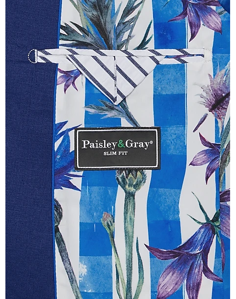 Paisley & Gray Slim Fit Suit Separates Jacket, Blue 6 Paisley & Gray Slim Fit Suit Separates Jacket, Blue - Image 4