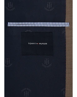 Tommy Hilfiger Modern Fit Suit Separates Coat, Blue Sharkskin 8 Tommy Hilfiger Modern Fit Suit Separates Coat, Blue Sharkskin -&Collar Shop MW40 3W6A 05 TOMMY HILFIGER TAN SHARKSKIN ALT3 3