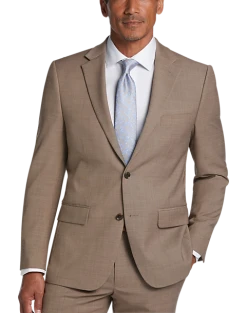 Tommy Hilfiger Modern Fit Suit Separates Coat, Tan Sharkskin