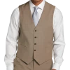 Tommy Hilfiger Modern Fit Suit Separates Vest, Tan Sharkskin -&Collar Shop MW40 3W6F 05 TOMMY HILFIGER TAN SHARKSKIN MAIN