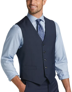 Tommy Hilfiger Modern Fit Suit Separates Vest, Blue Sharkskin