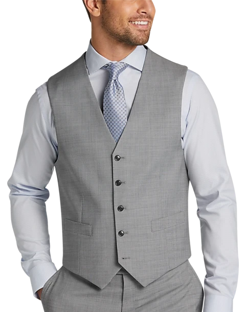 Tommy Hilfiger Modern Fit Suit Separates Vest, Gray Sharkskin 3 Tommy Hilfiger Modern Fit Suit Separates Vest, Gray Sharkskin