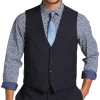 Calvin Klein X-Fit Slim Fit Suit Separates Vest, Navy -&Collar Shop MW40 3W6V 01 CALVIN KLEIN NAVY SOLID MAIN