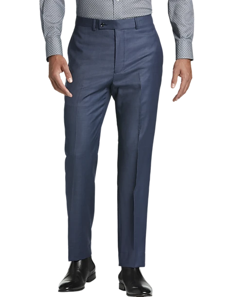 Calvin Klein X-Fit Slim Fit Suit Separates Pants, Blue Sharkskin 3 Calvin Klein X-Fit Slim Fit Suit Separates Pants, Blue Sharkskin