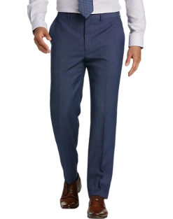 Lauren By Ralph Lauren Classic Fit Suit Separates Pants, Blue Tic
