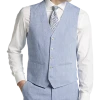 JOE Joseph Abboud Linen Slim Fit Suit Separates Vest, Light Blue -&Collar Shop MW40 3W8M 15 JOE JOSEPH ABBOUD LIGHT BLUE MAIN 1