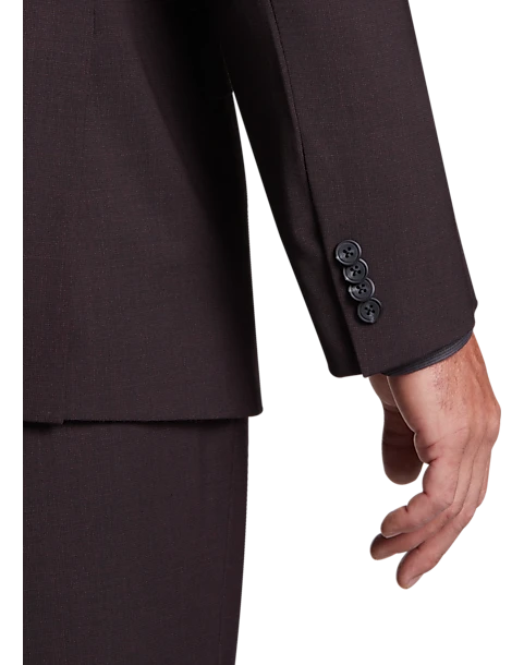 Awearness Kenneth Cole Modern Fit Suit, Burgundy Tic 4 Awearness Kenneth Cole Modern Fit Suit, Burgundy Tic - Image 2