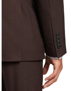 Wilke-Rodriguez Slim Fit Suit, Burgundy Tic -&Collar Shop MW40 3X01 06 WILKE RODRIGUEZ BURGUNDY TIC ALT1