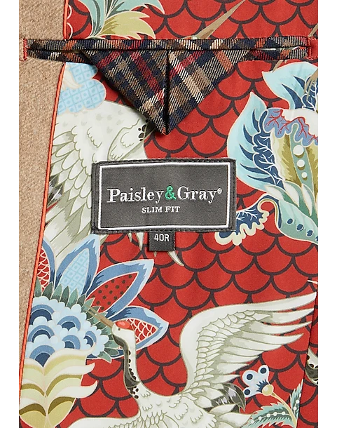 Paisley & Gray Slim Fit Suit Separates Coat, Tan 6 Paisley & Gray Slim Fit Suit Separates Coat, Tan - Image 4