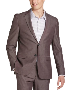 Egara Skinny Fit Suit Separates Coat, Burgundy Twill