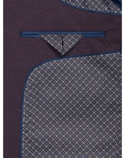 Egara Skinny Fit Suit Separates Coat, Plum Tic 8 Egara Skinny Fit Suit Separates Coat, Plum Tic -&Collar Shop MW40 3X2D 07 EGARA ORANGE PLUM TIC ALT2 1