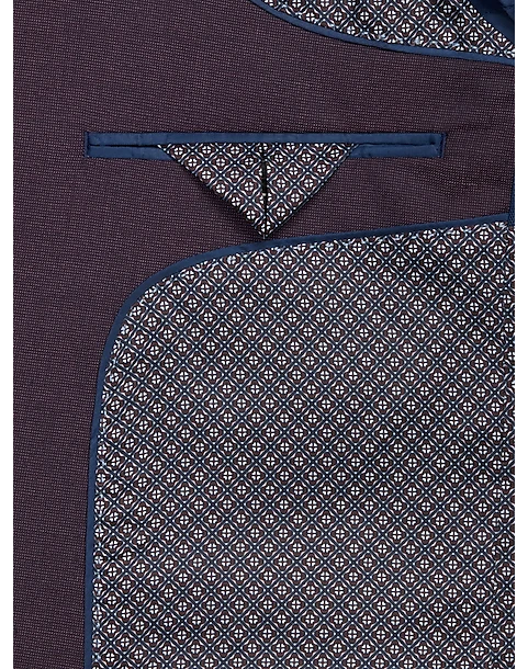 Egara Skinny Fit Suit Separates Coat, Plum Tic 5 Egara Skinny Fit Suit Separates Coat, Plum Tic - Image 3