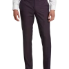 Egara Skinny Fit Suit Separates Dress Pants, Plum Tic -&Collar Shop MW40 3X2F 07 EGARA PLUM TIC MAIN