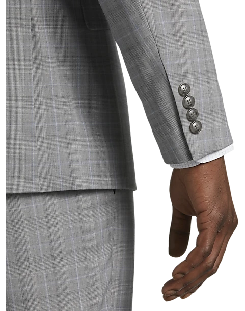 Calvin Klein Slim Fit Suit Separates, Gray Plaid 4 Calvin Klein Slim Fit Suit Separates, Gray Plaid - Image 2