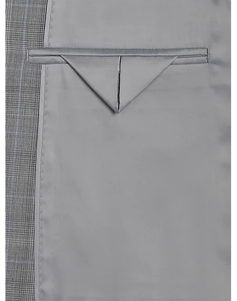 Calvin Klein Slim Fit Suit Separates, Gray Plaid 5 Calvin Klein Slim Fit Suit Separates, Gray Plaid - Image 3