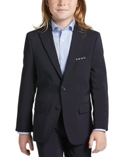 Kenneth Cole Reaction Boy's Suit, Charcoal Gray