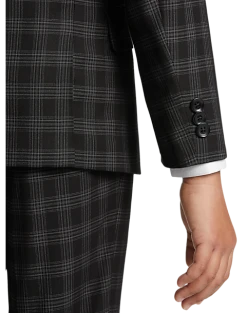 Kenneth Cole Reaction Boy's Suit, Black Plaid -&Collar Shop MW40 3XD8 80 KENNETH COLE BLACK PLAID ALT1