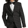 Kenneth Cole Reaction Boy's Suit, Black Plaid -&Collar Shop MW40 3XD8 80 KENNETH COLE BLACK PLAID MAIN