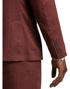 Calvin Klein Slim Fit Linen-Blend Suit Separates Coat, Tan -&Collar Shop MW40 3XE1 08 CALVIN KLEIN BRICK TWILL ALT1 1