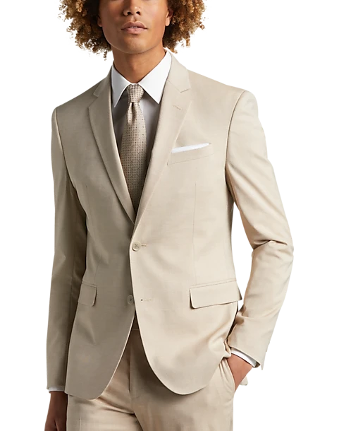 Egara Skinny Fit Notch Lapel Suit Separates Coat, Rose 3 Egara Skinny Fit Notch Lapel Suit Separates Coat, Rose